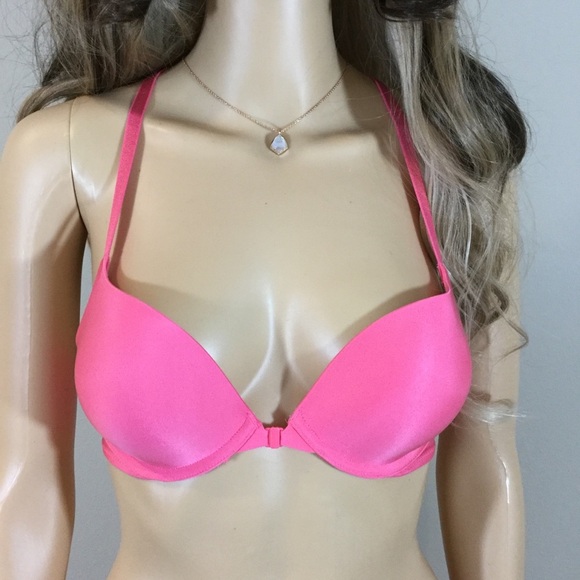 Victoria’s Secret Front Closure Pink Push Up Bra - Picture 2 of 4